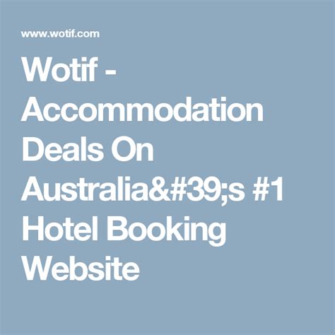 wotif accommodation australia